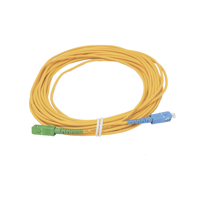 Jumper de Fibra Óptica Simplex, Monomodo, con Conectores SC/UPC-SC/APC, de 10 Metros