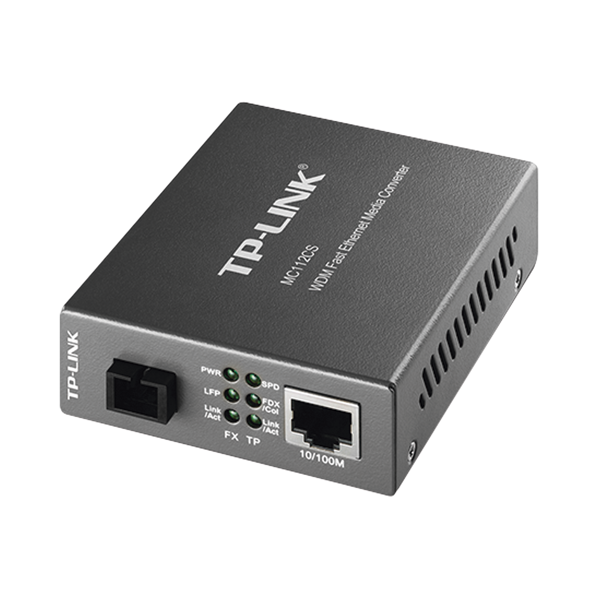 Convertidor Fibra Óptica WDM Monomodo / 1 puerto RJ45 10/100 Mbps / 1 puerto SC/UPC 100 Mbps / Hasta 20 Km / Para su Funcionamiento Requiere el Modelo MC111CS / Plug and Play