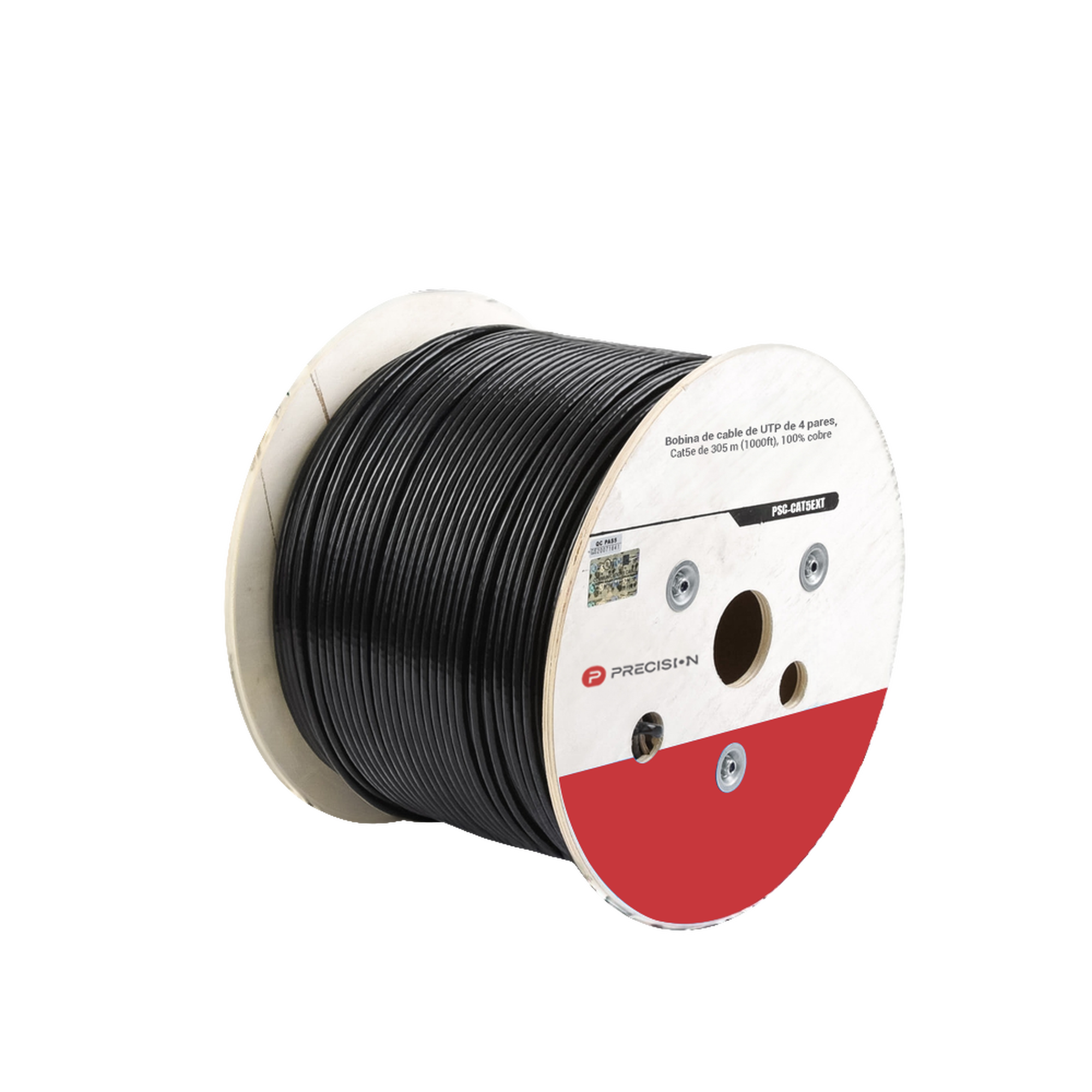 Bobina de cable de UTP de 4 pares Cat5e x metro