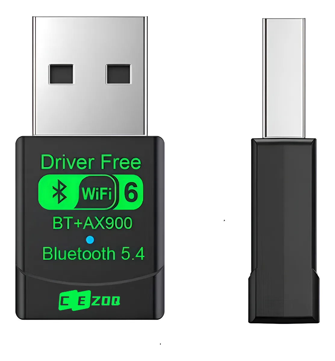 Adaptador WiFi 6 AX900 para PC de escritorio/portátil, bluetooth 5.4 wifi usb con banda dual de 5 GHz/2.4 GHz, controlador incorporado para Windows 10/11