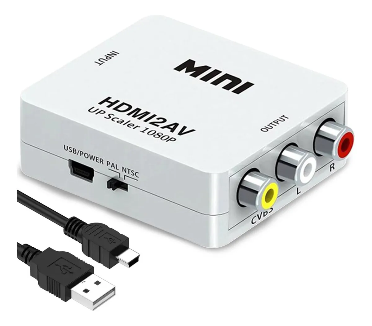 Adaptador Hdmi A Rca Vga 1080p
