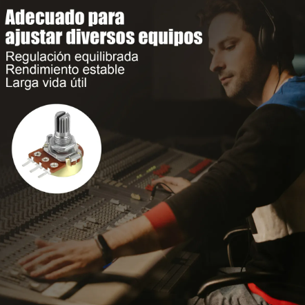 Potenciómetro lineal de 3 pines por pieza, varios valores