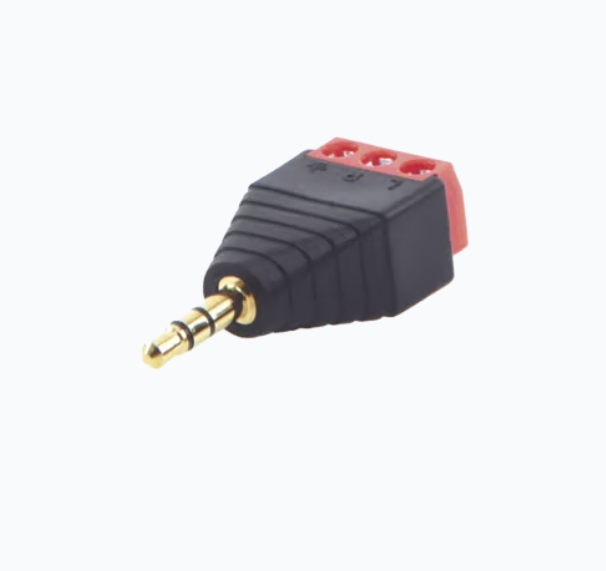 Conector de audio de 3.5mm macho a terminal de tornillo de 3 pines