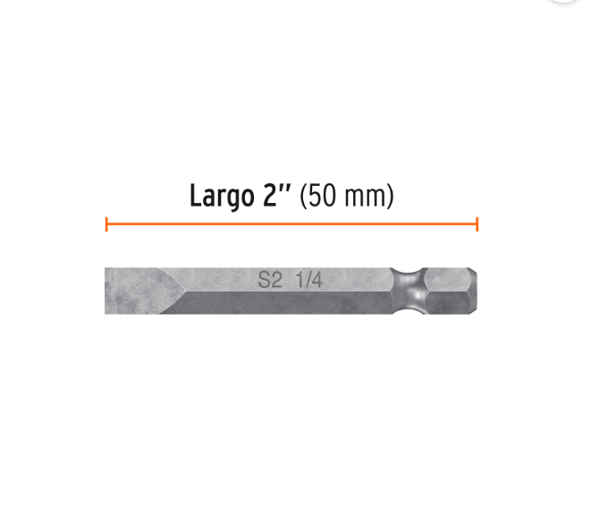 PUNTAS PARA DESARMADOR PLANAS, P25, LARGO 2'