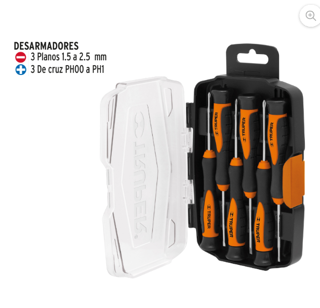 JUEGO CON DESARMADORES LARGOS DE JOYERO, 6 PIEZAS