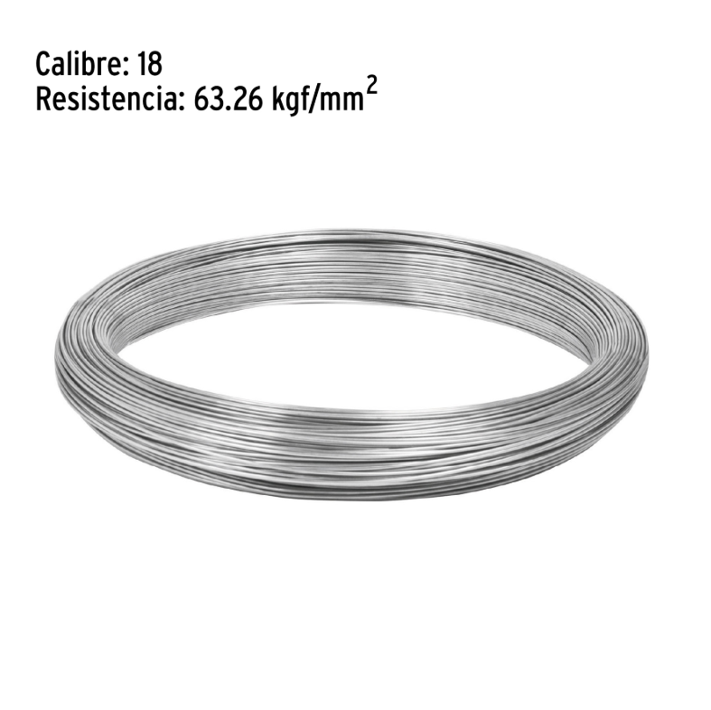 ALAMBRE GALVANIZADO, CALIBRE 18