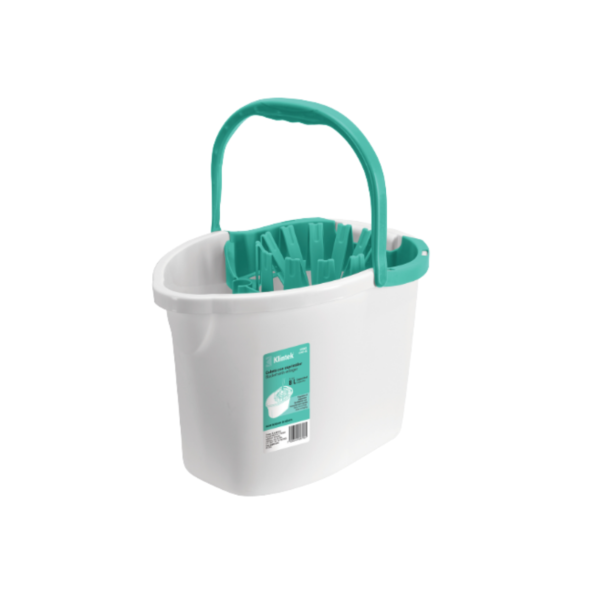 CUBETA PLáSTICA CON EXPRIMIDOR, 8L KLINTEK