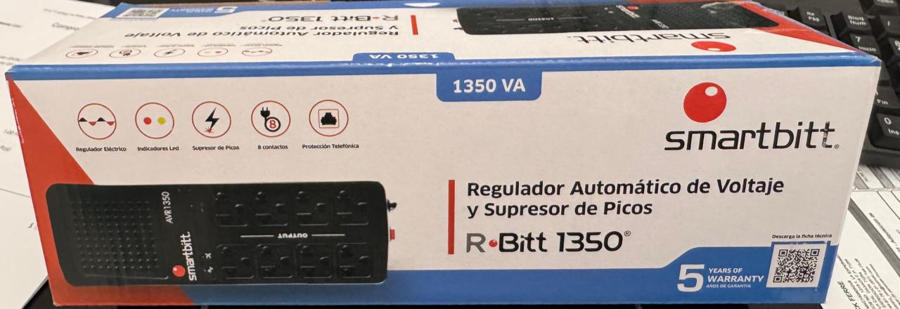 Regulador voltaje y supresor picos R Bitt 1350