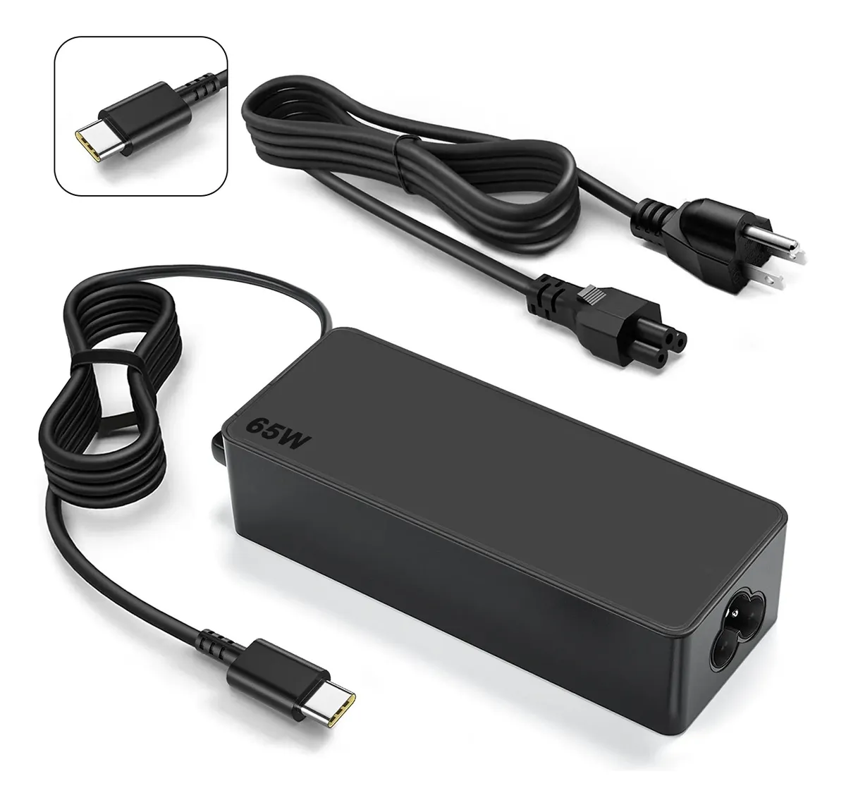 Cargador Usb Tipo C Para Lenovo, HP, Dell, Huawei 20v 3.25a 65w