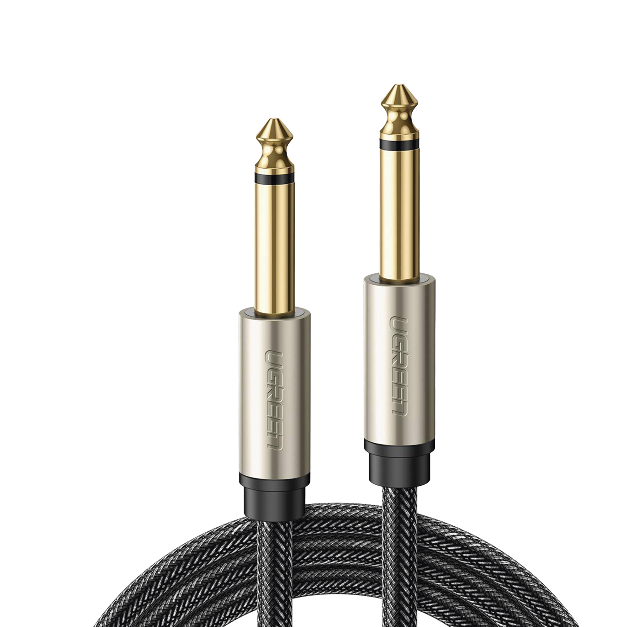 Cable de Audio Mono 6.35mm (1/4") Macho a 6.35mm (1/4") Macho / 10 Metros / Núcleo de Cobre / Blindaje Interno / Nylon Trenzado