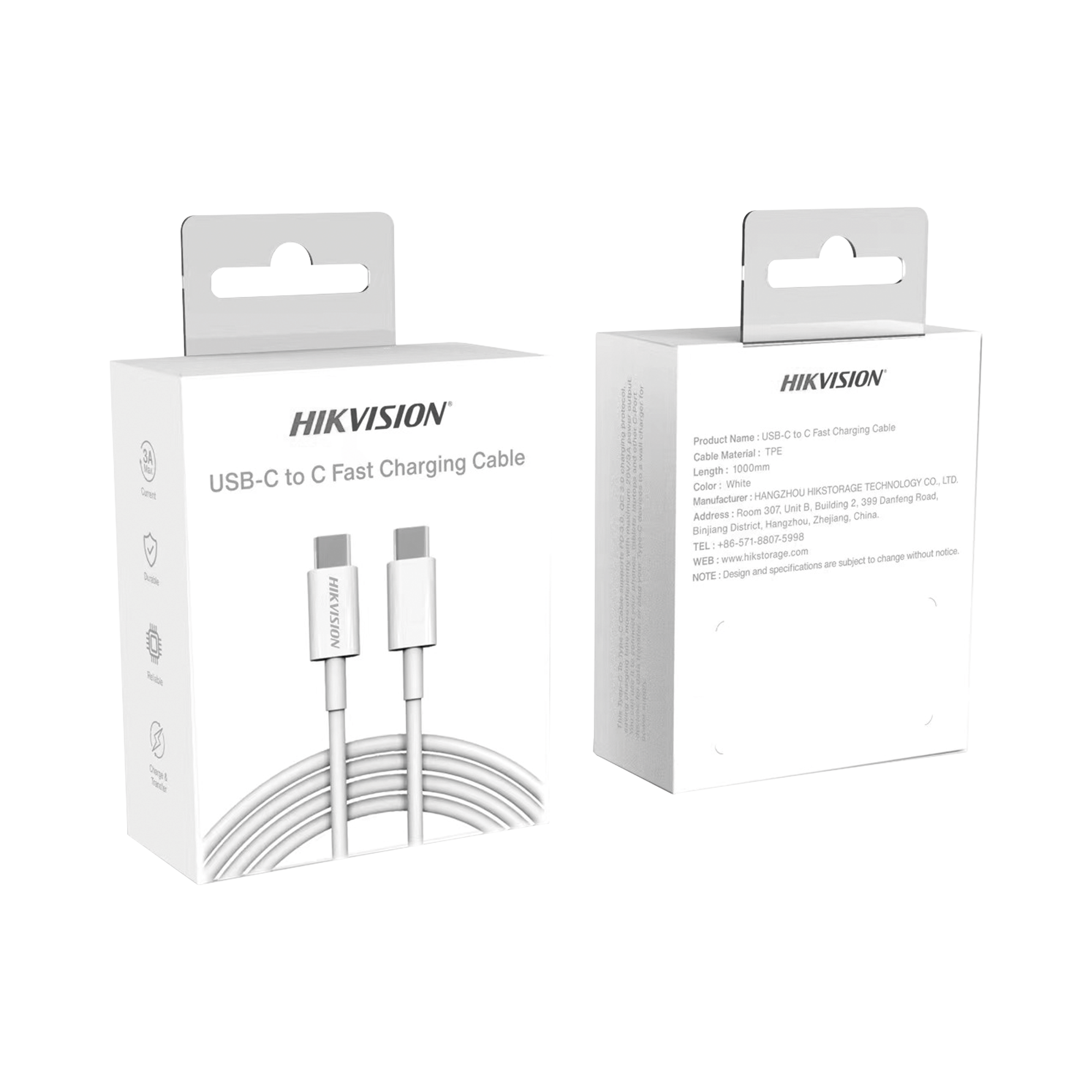 Cable USB-C a USB-C / 1 Metro (3.28 Pies) / Ideal para Celulares Android / Carga Rápida 3 Amp / Carga y Sincronización de Datos / 480 Mbps / 60 Watts