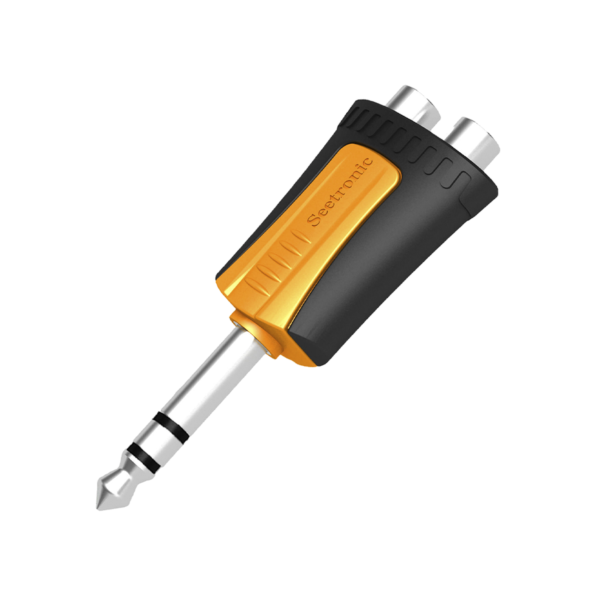 Conector Estéreo | 1/4in - 2 x RCA hembra | Adaptador de Carcasa de Plastico