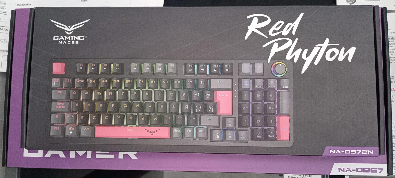 Teclado Gamer Mecanico Red Phyton