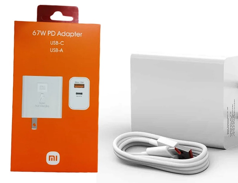 CARGADOR XIAOMI TIPO C A TIPO C 67W