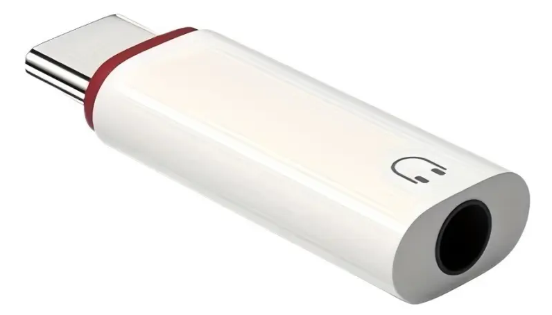 Adaptador Usb Tipo C A Jack 3.5 Mm Para Audífonos White