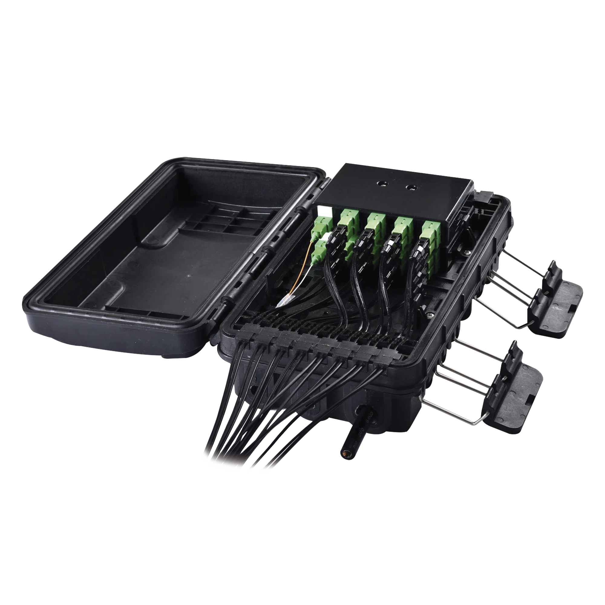 Caja de Distribución de Fibra Óptica para 24 Empalmes, con 16 acopladores Reforzada