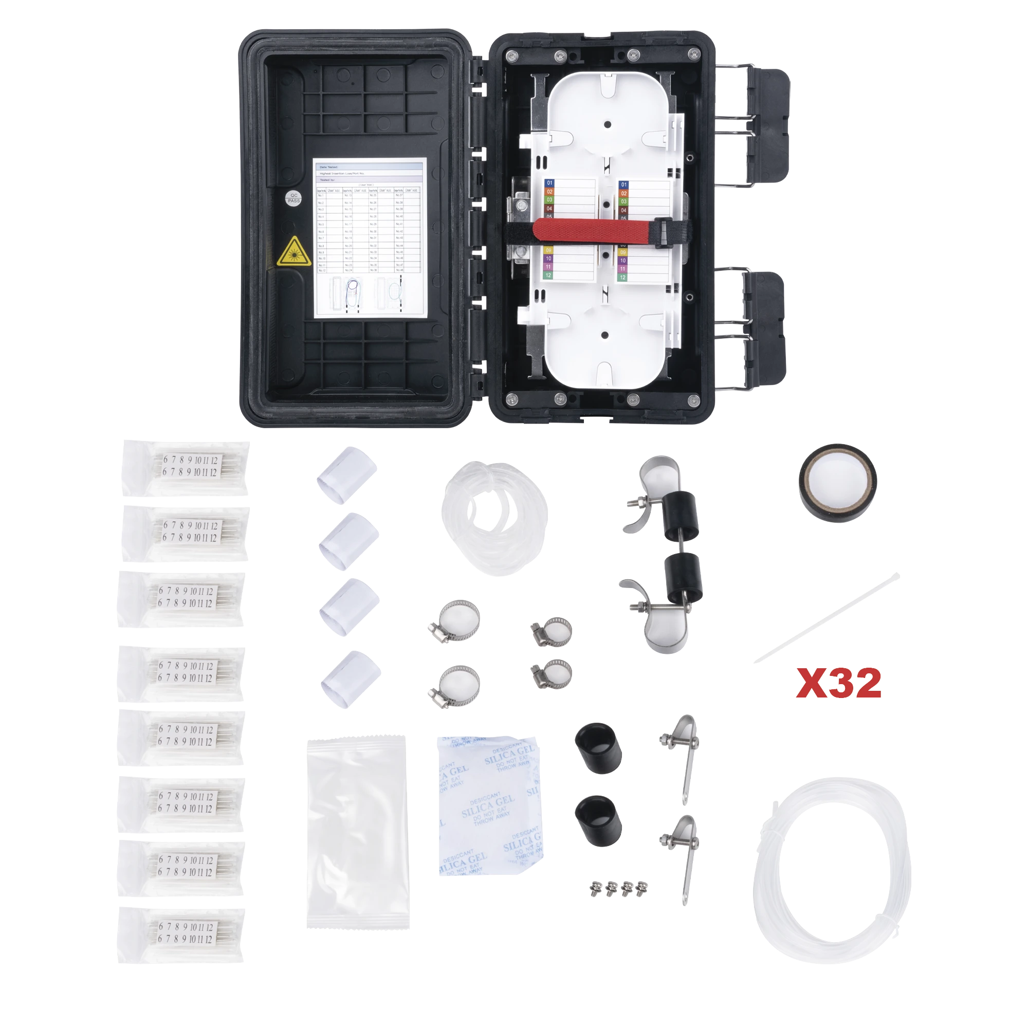 Caja de Distribución de Fibra Óptica, Hasta 96 Empalmes, Exterior IP65