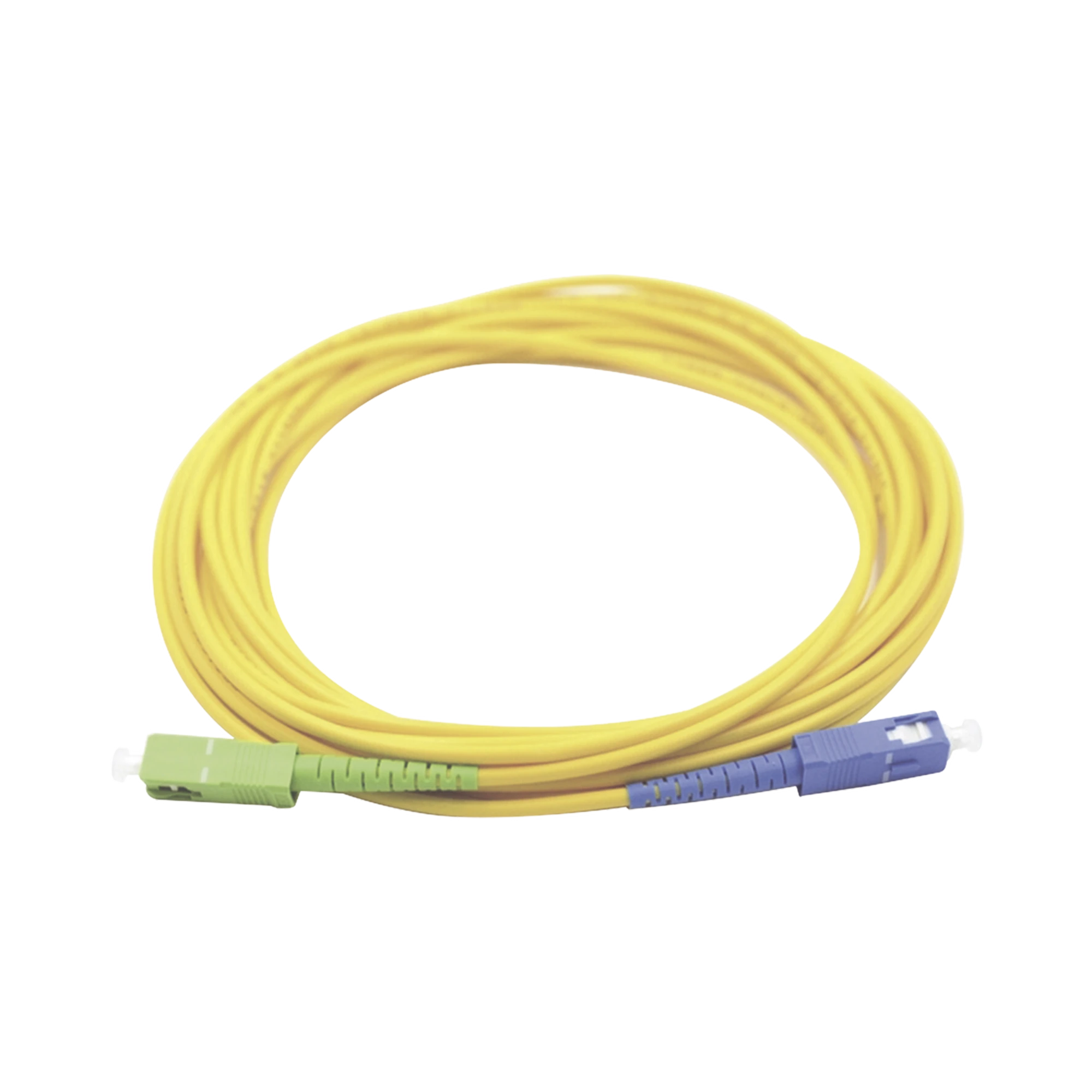 Jumper de Fibra Óptica Monomodo SC/UPC SC/APC Simplex, Color Amarillo 1 Metro
