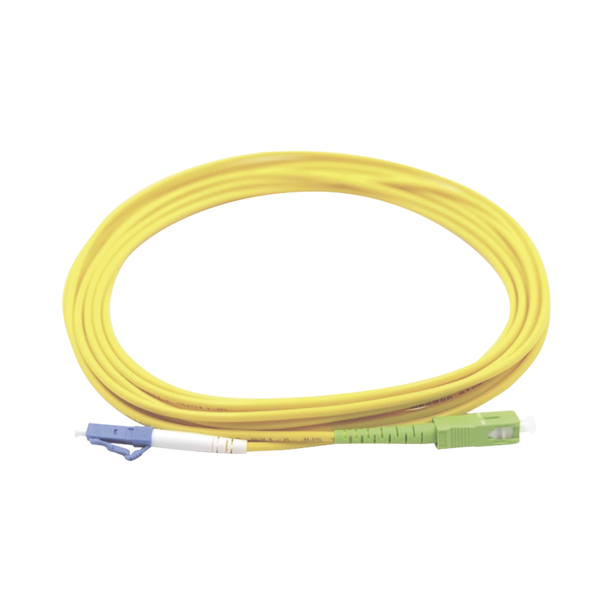 Jumper de Fibra Óptica Monomodo LC/UPC SC/APC Simplex, Color Amarillo 1 Metro