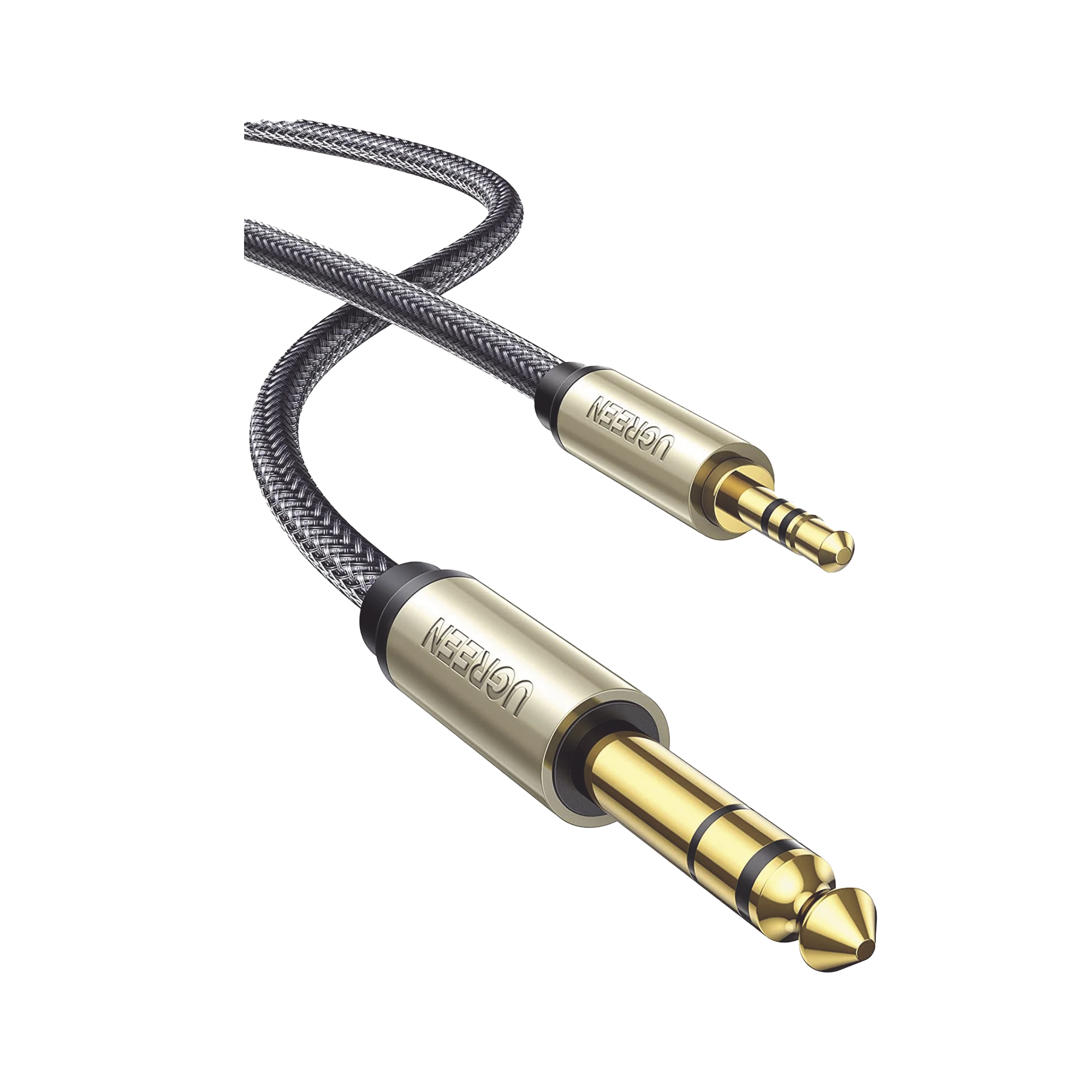 Cable Audio Estéreo 3.5mm (1/8") TRS a 6.35mm (1/4") TS / 1 Metro