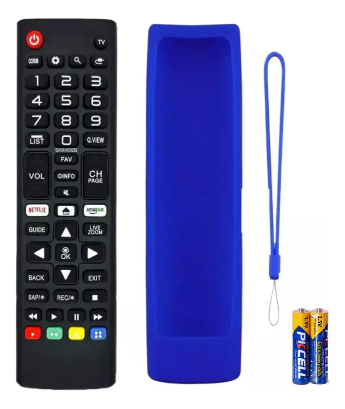 Control Remoto Universal KDCA para Smart TV LG con Botón Netflix y Amazon, Incluye Pilas y Funda