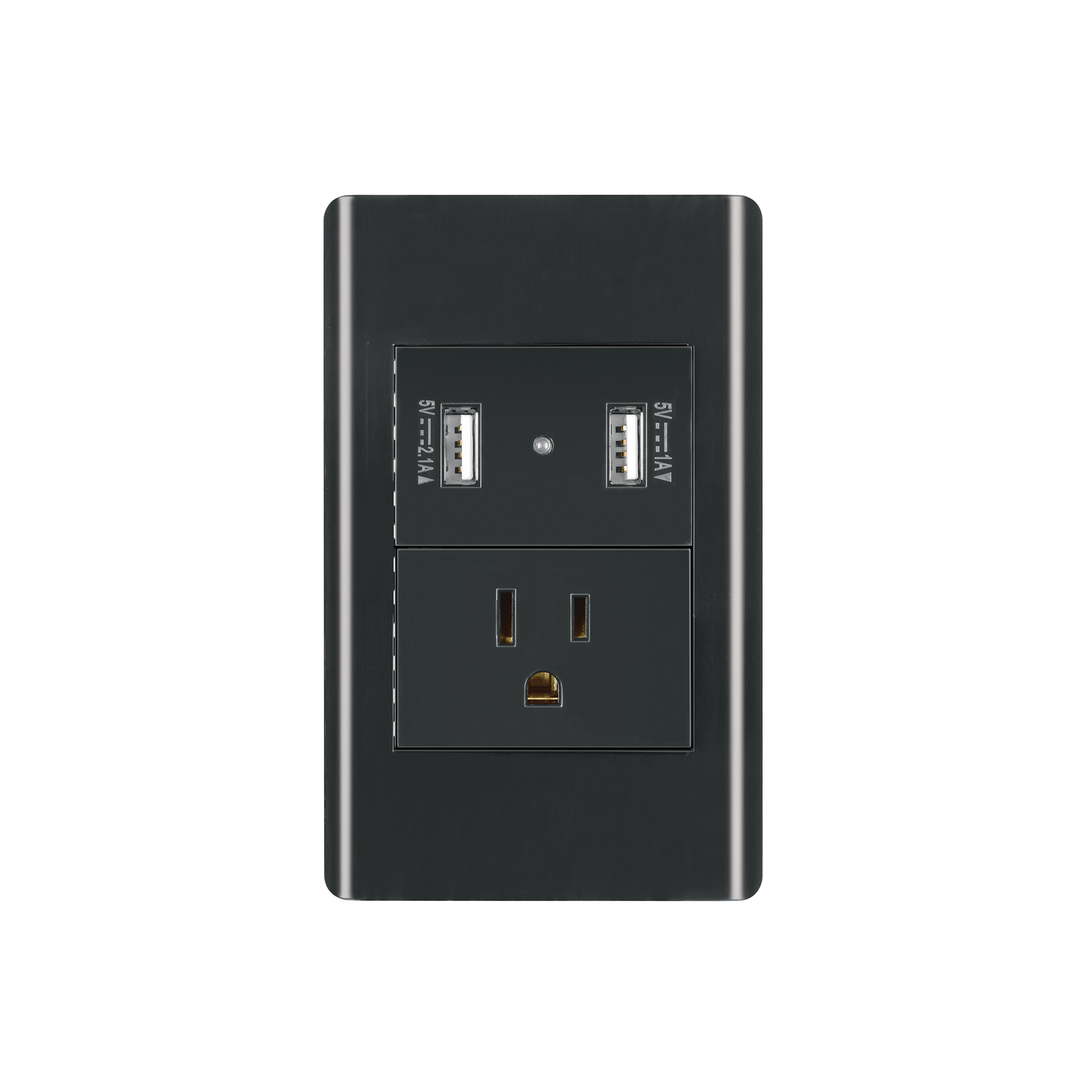 Placa armada negra contacto y 2 puertos USB 1.5 mód