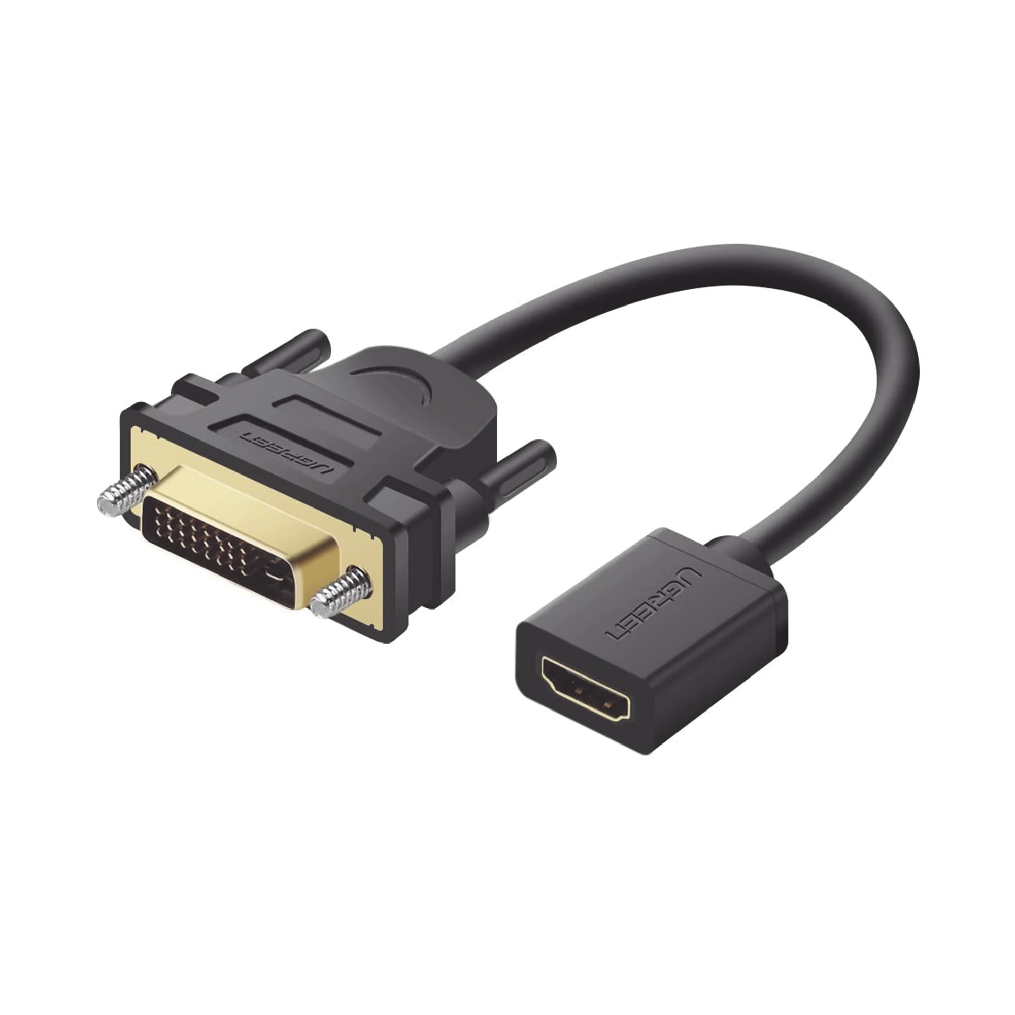 Convertidor DVI Macho a HDMI Hembra | Bidireccional | DVI 24+1 | 1080P@60Hz | Cable de 22 cm