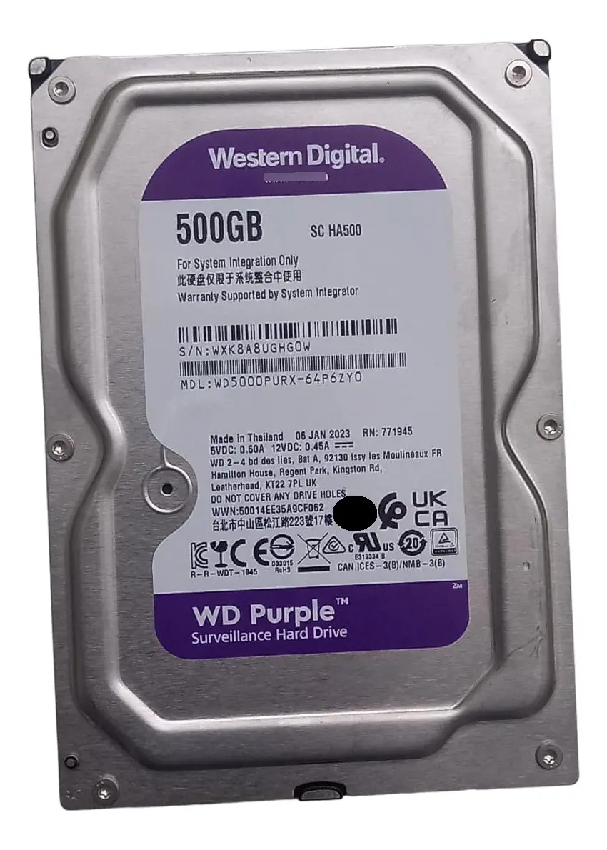 Disco Duro interno Western Digital WD Purple 500GB violeta oscuro