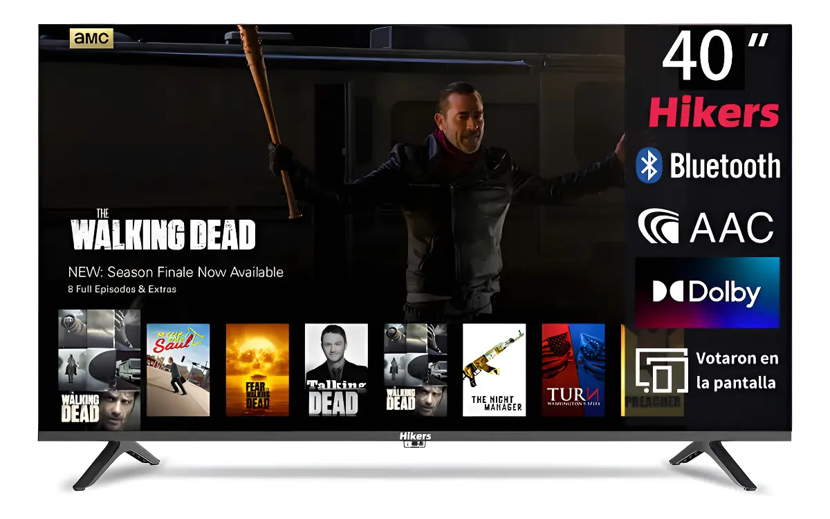 Pantalla Smart Tv Hikers 40 Pulgadas Led Fhd Con Dolby/aac