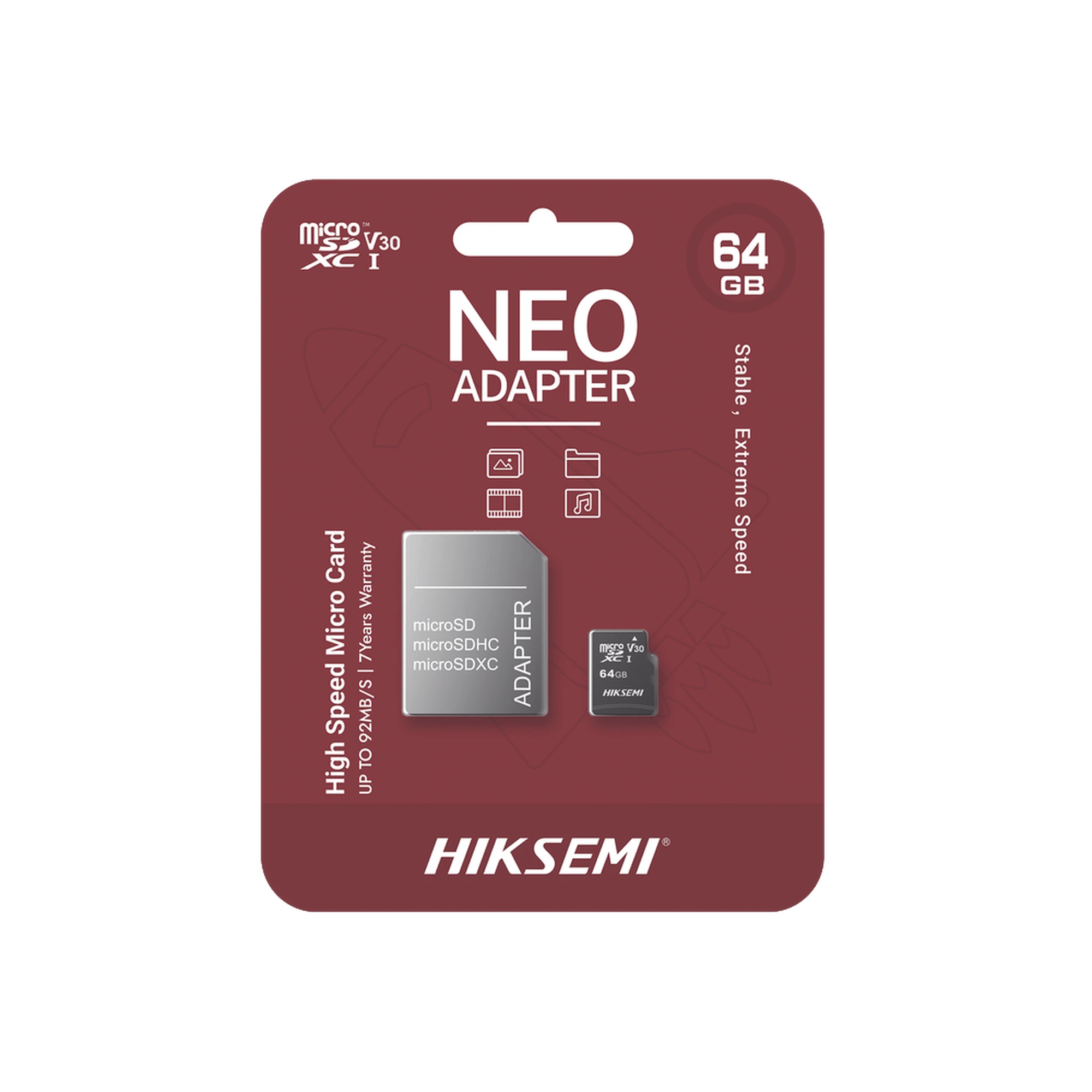 Memoria microSD con Adaptador Ideal para Celular o Tablet / 64 GB