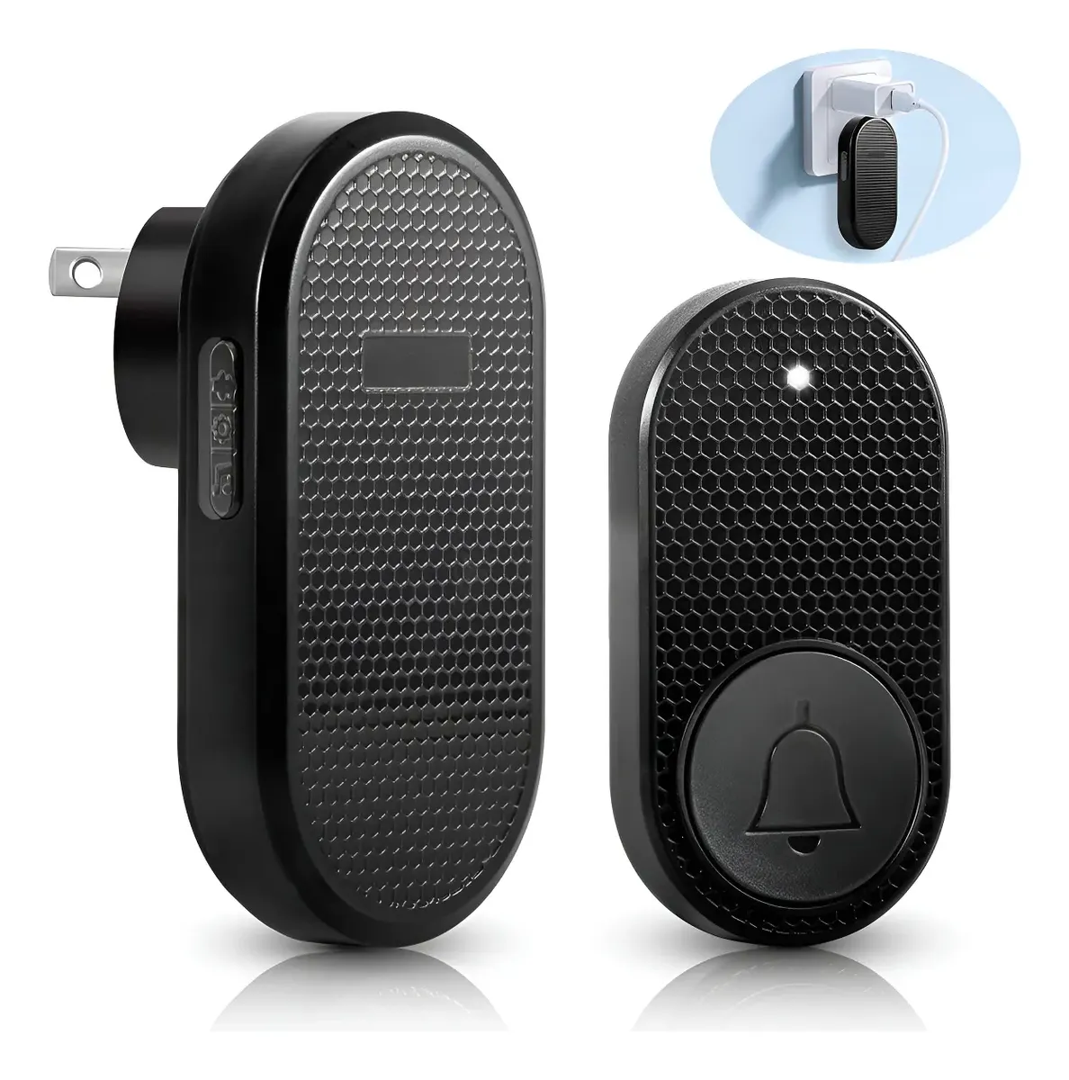 Timbre Inalambrico Impermeable Con 1 Transmisor Y 1 Receptor