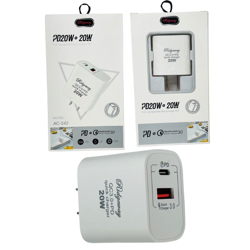 CUBO TIPO C Y USB 20W AC242