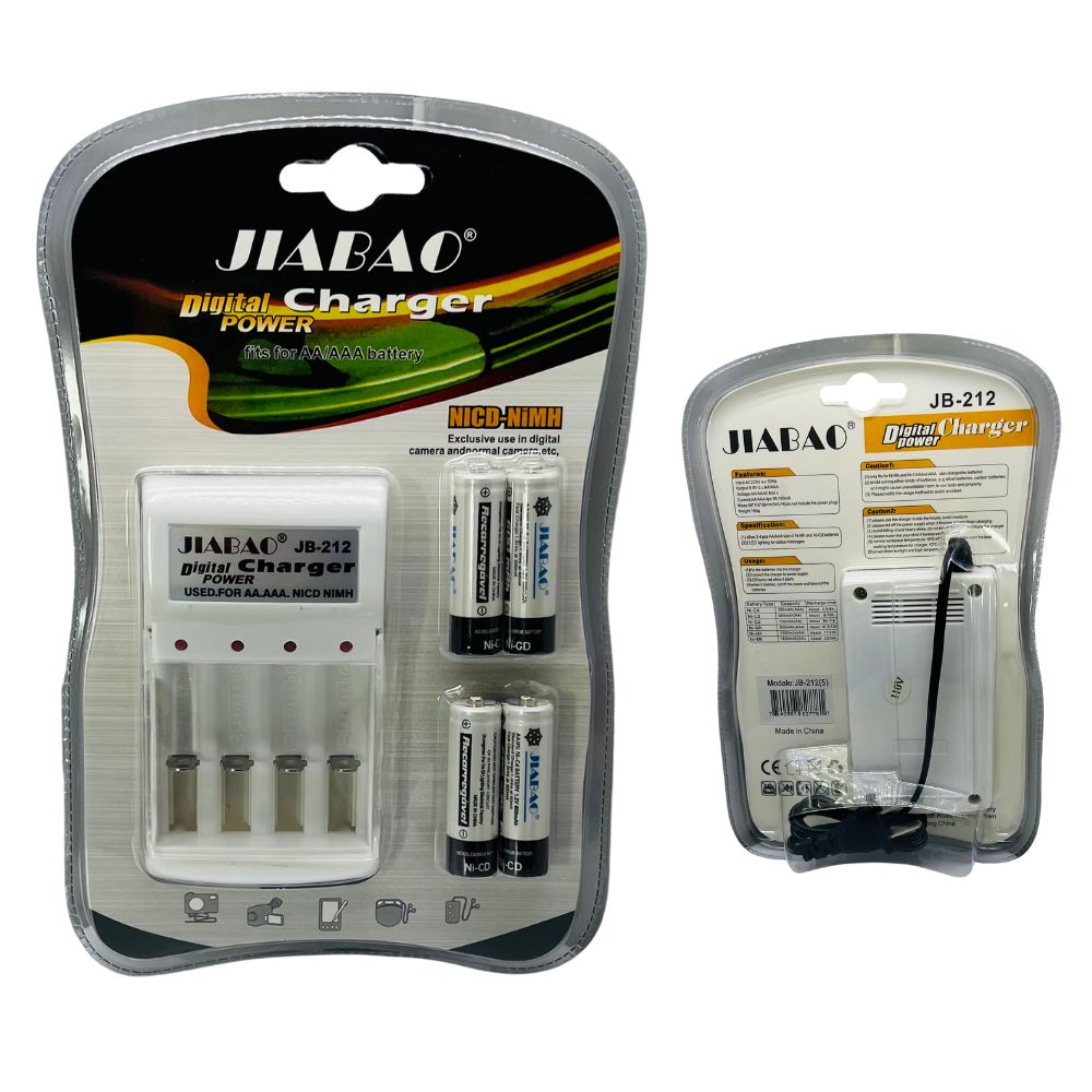 CARGADOR CON BATERIAS AA JB-212