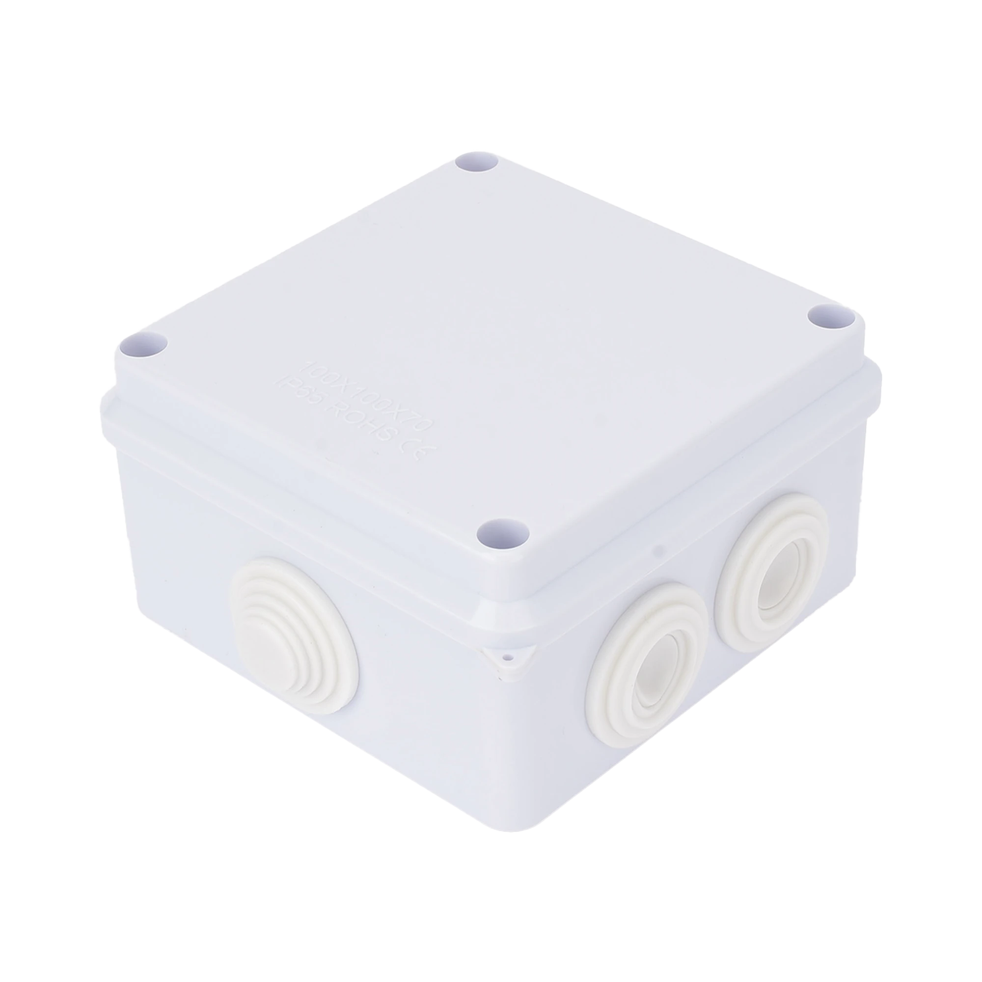 Caja de Conexiones Impermeable IP65, 7 Entradas, Dimensiones 100 x 100 x 70 mm