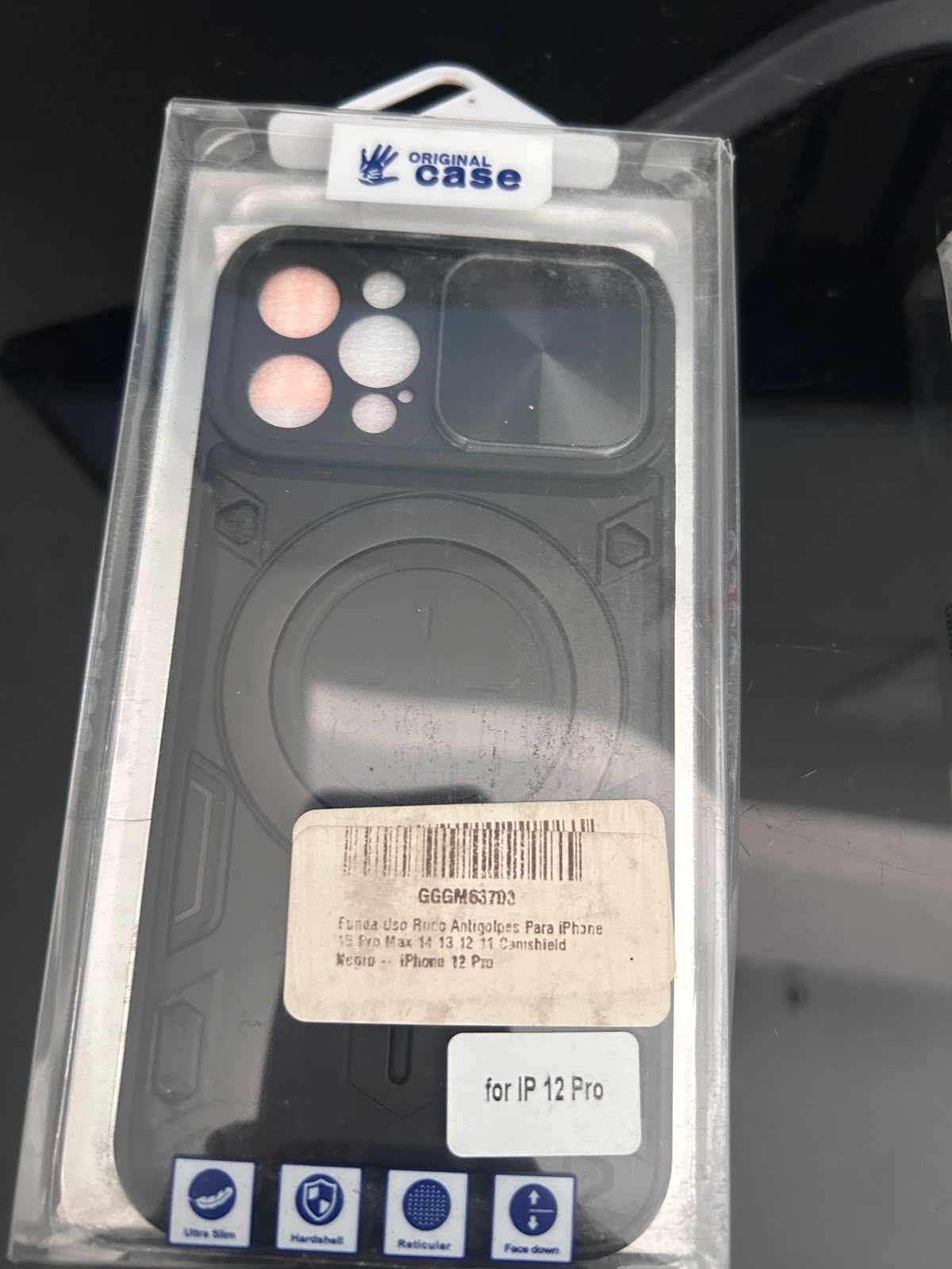 funda de plástico uso rudo iPhone 12 pro