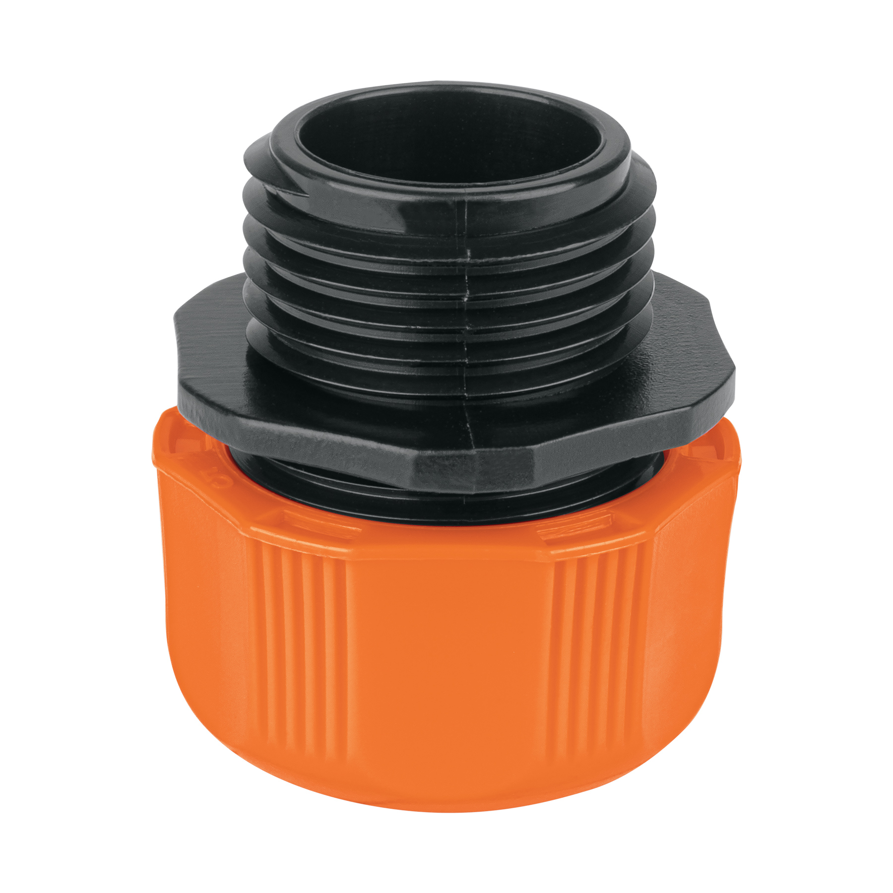 Conector 1/2"macho de abs con tuerca de ajuste manual