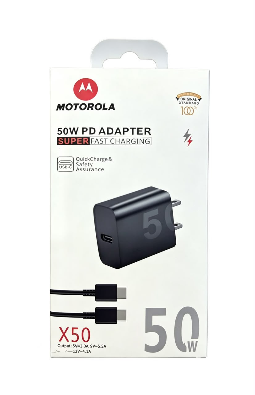 CARGADOR MOTOROLA X50 50W TIPO C A TIPO C