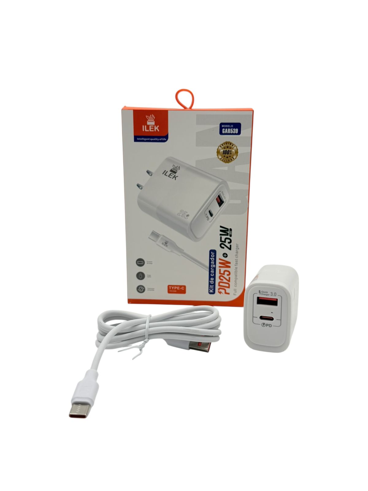 CARGADOR TIPO C 25W USB + TC