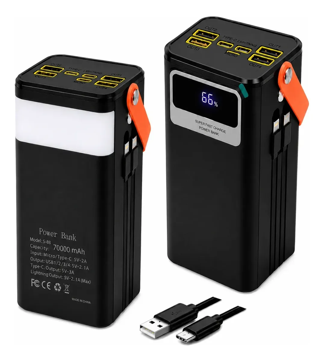 Power Bank 70000mah Batería Portátil Ultrarápida L574 Gyk
