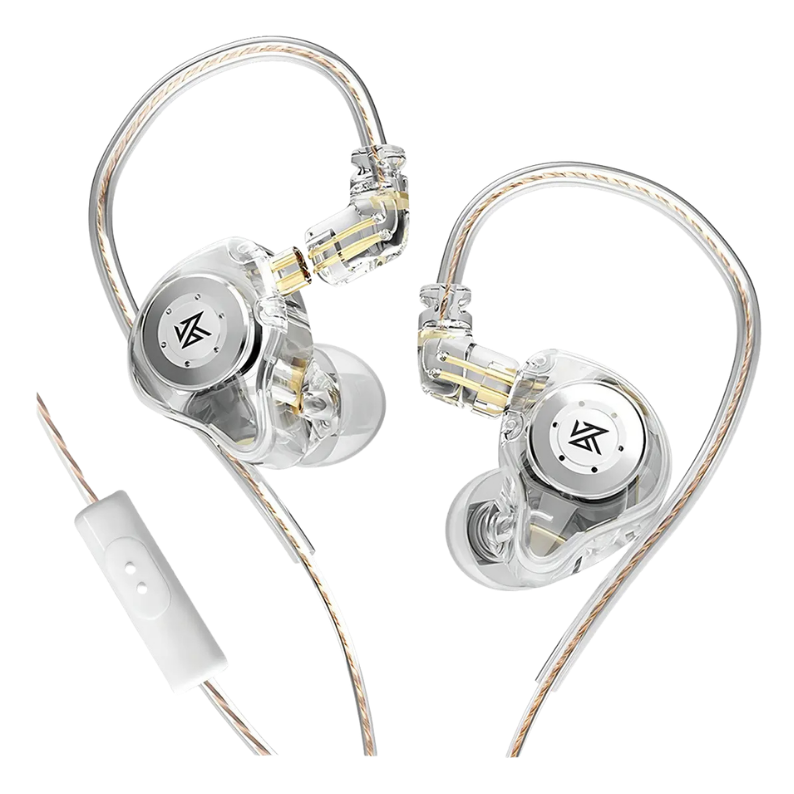 Audífonos in-ear Alámbricos KZ EDX Pro with mic KZ EDX PRO blanco con luz cristal