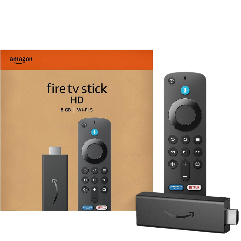 Amazon Fire TV Stick HD (modelo más reciente), TV gratuito, Control remoto por voz Alexa, controles de Smart Home, streaming en HD MX$399