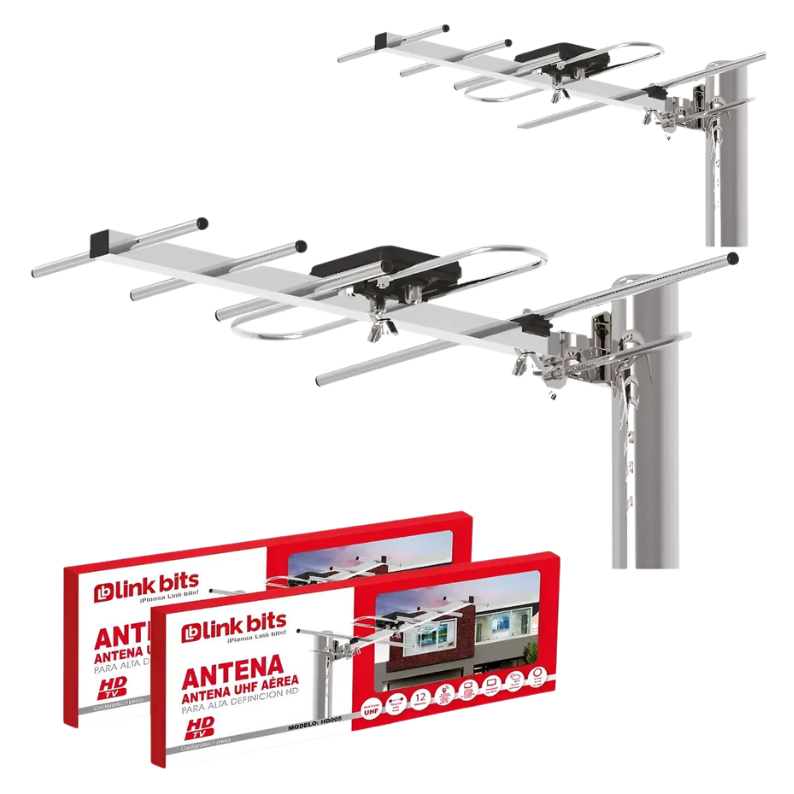 Antena Hd Exterior Para Tv Digital Con Tv Cable 10m