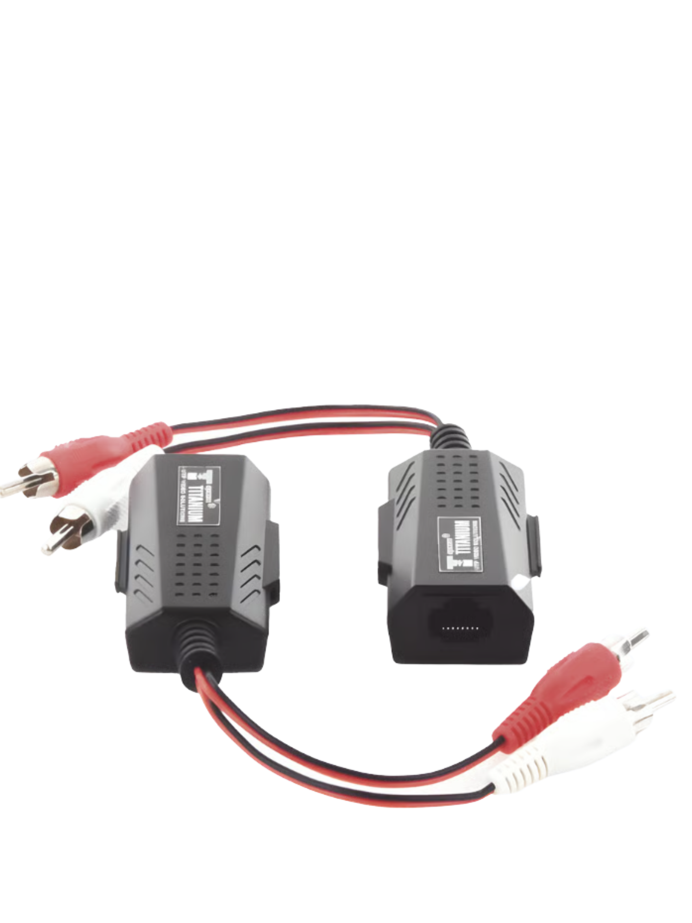 Balun Extensor de Audio Analogo Estereo RCA a RJ45 / Distancia 800 Metros