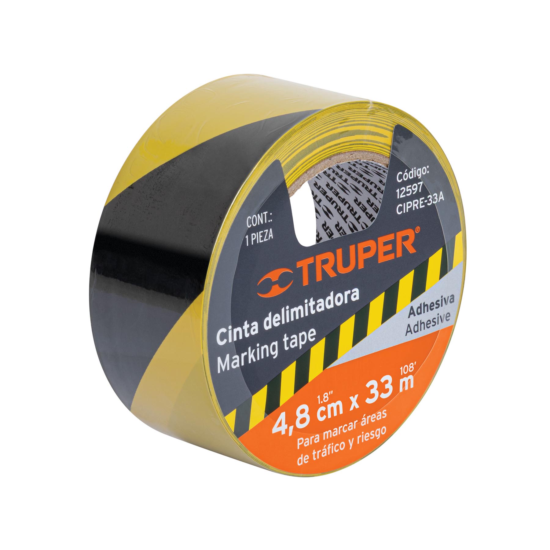 Accesorio para control vial, ● 33 m (108 ), Truper (clave CIPRE-33A, código 12597)