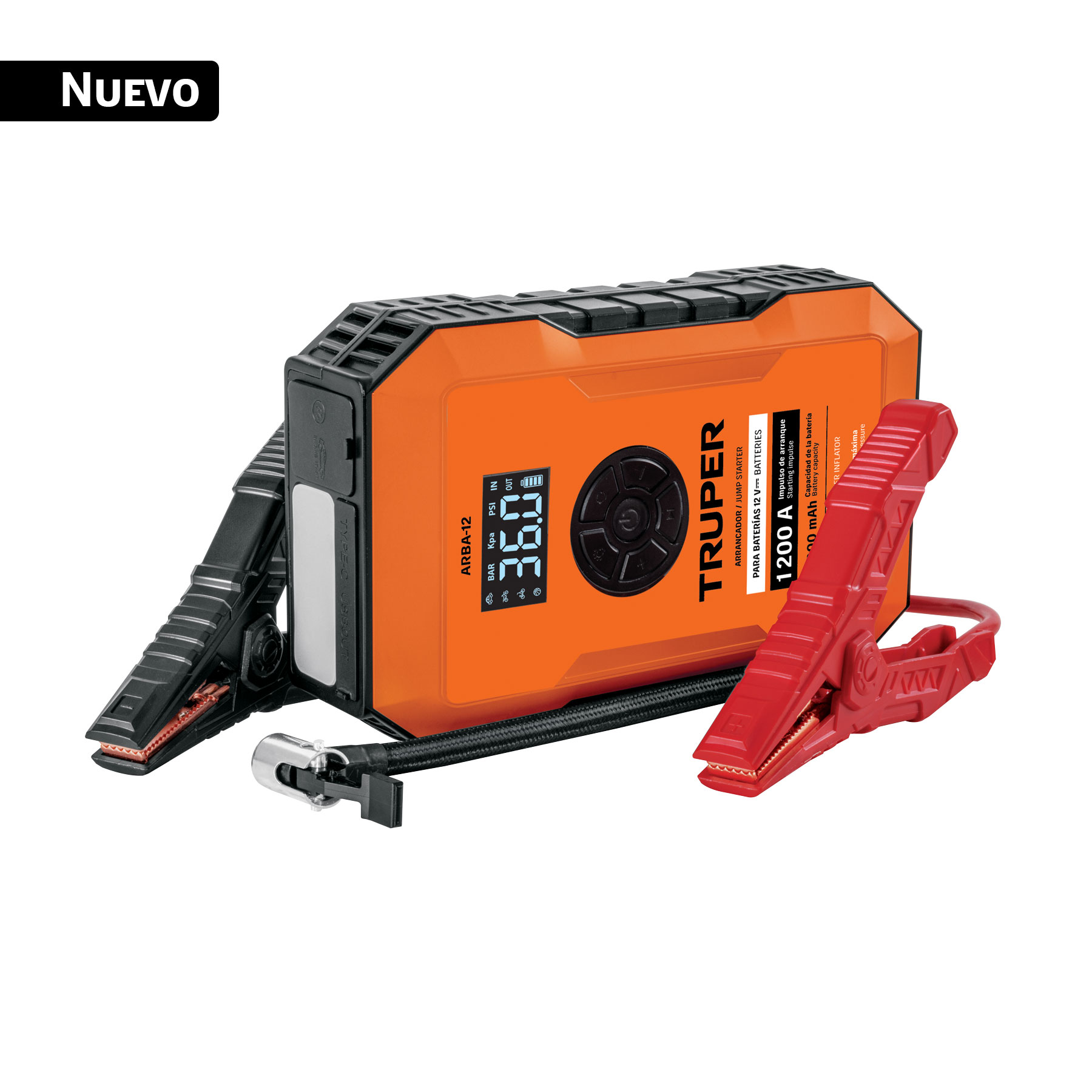 Arrancador portátil para batería, Truper (clave ARBA-12, código 104495)