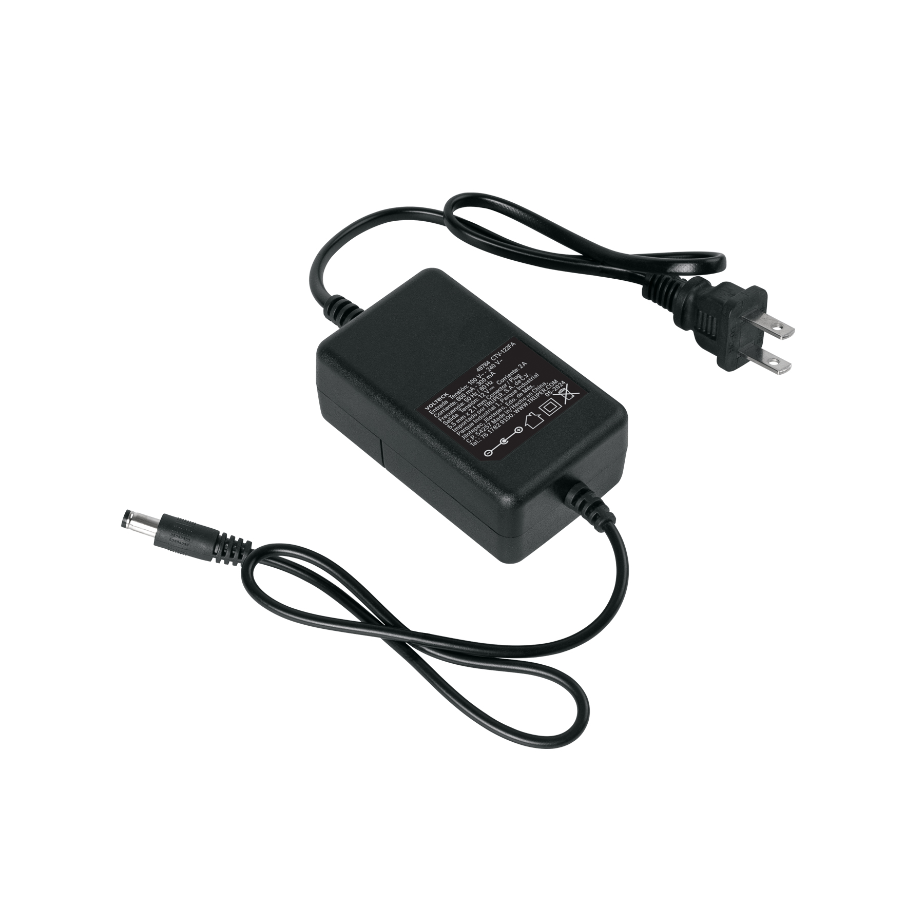 Cable y conector para CCTV, C -122 A 2A, Volteck (clave CIV-FA_2A, código 49784)