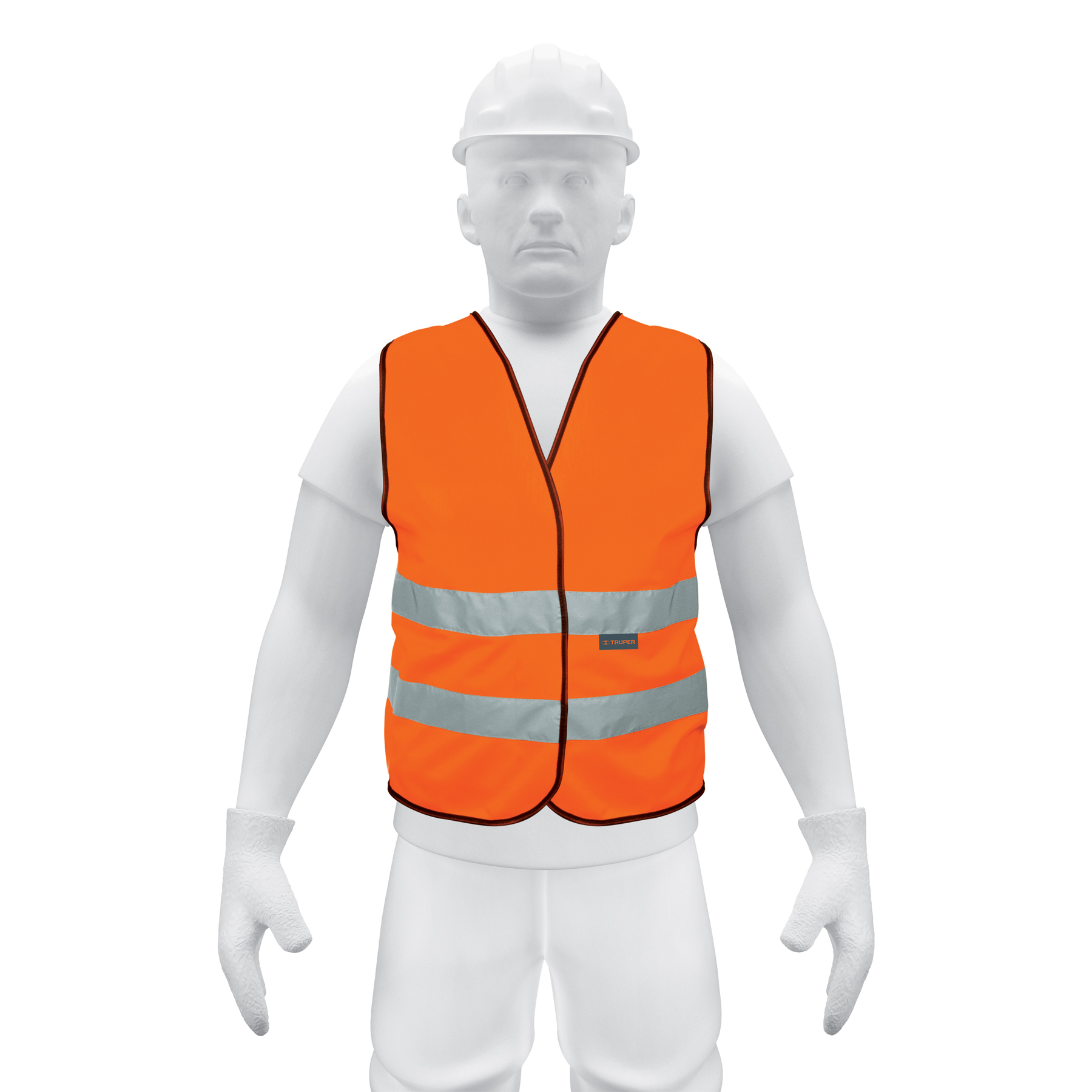 Chaleco de alta visibilidad, C -500 ● Naranja Unitalla 110 g, Truper (clave CHS-500N, código 14426)