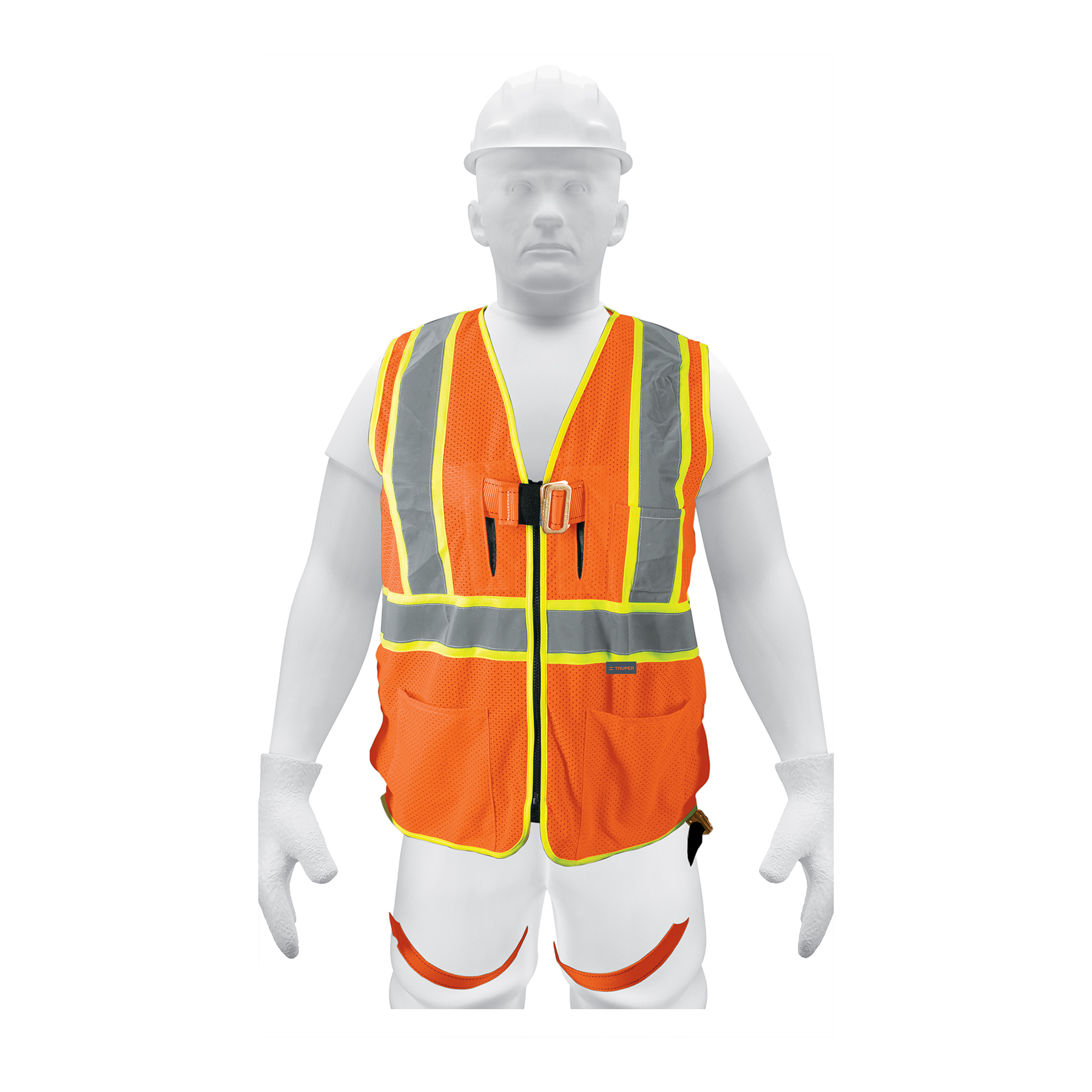 Chaleco de alta visibilidad, Naranja Unitalla 210 g, Truper (clave CHS-700NA, código 101770)