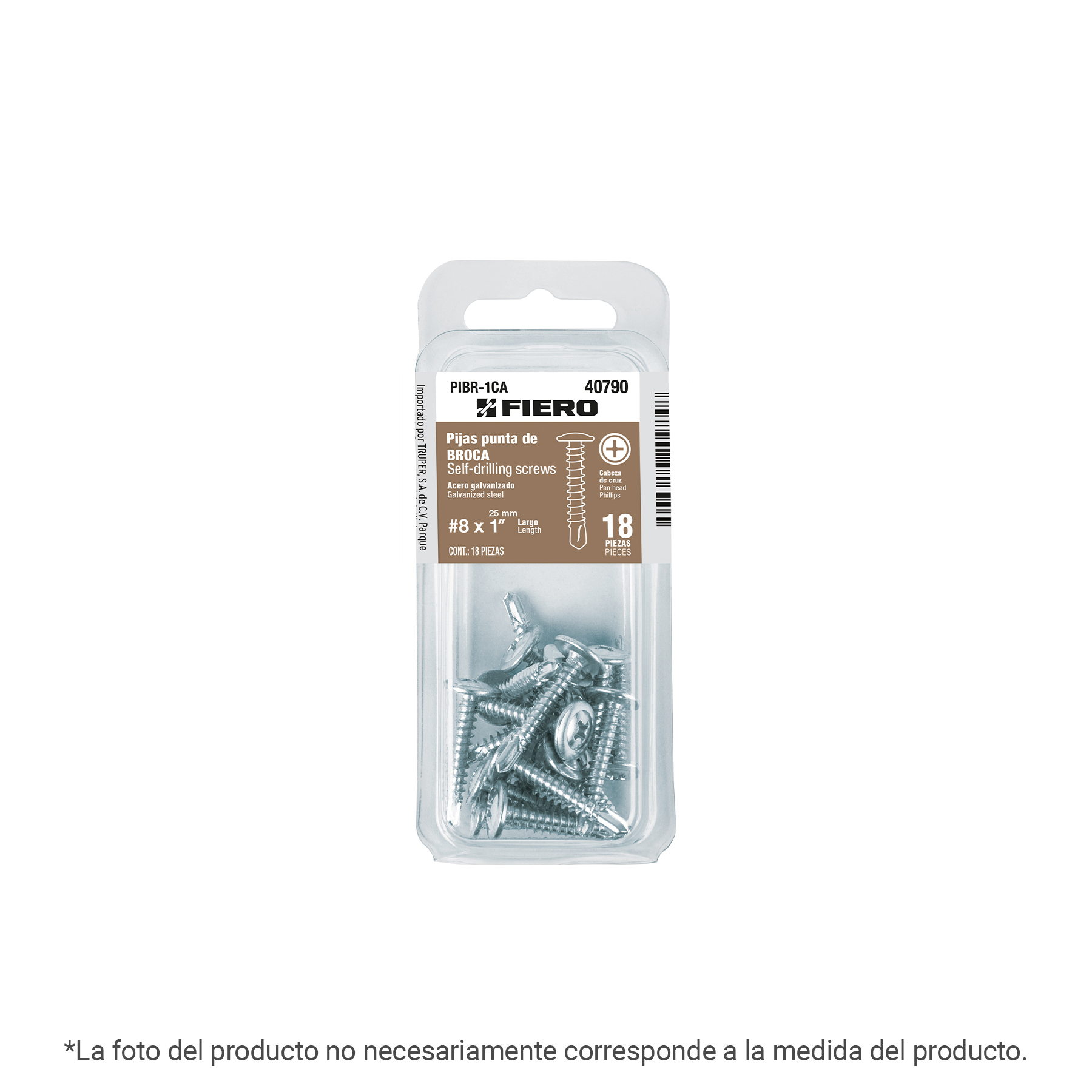 Clavo y pija de fijación, B -1-1 4CA (32 mm) 15, Fiero (clave P, código 40791)