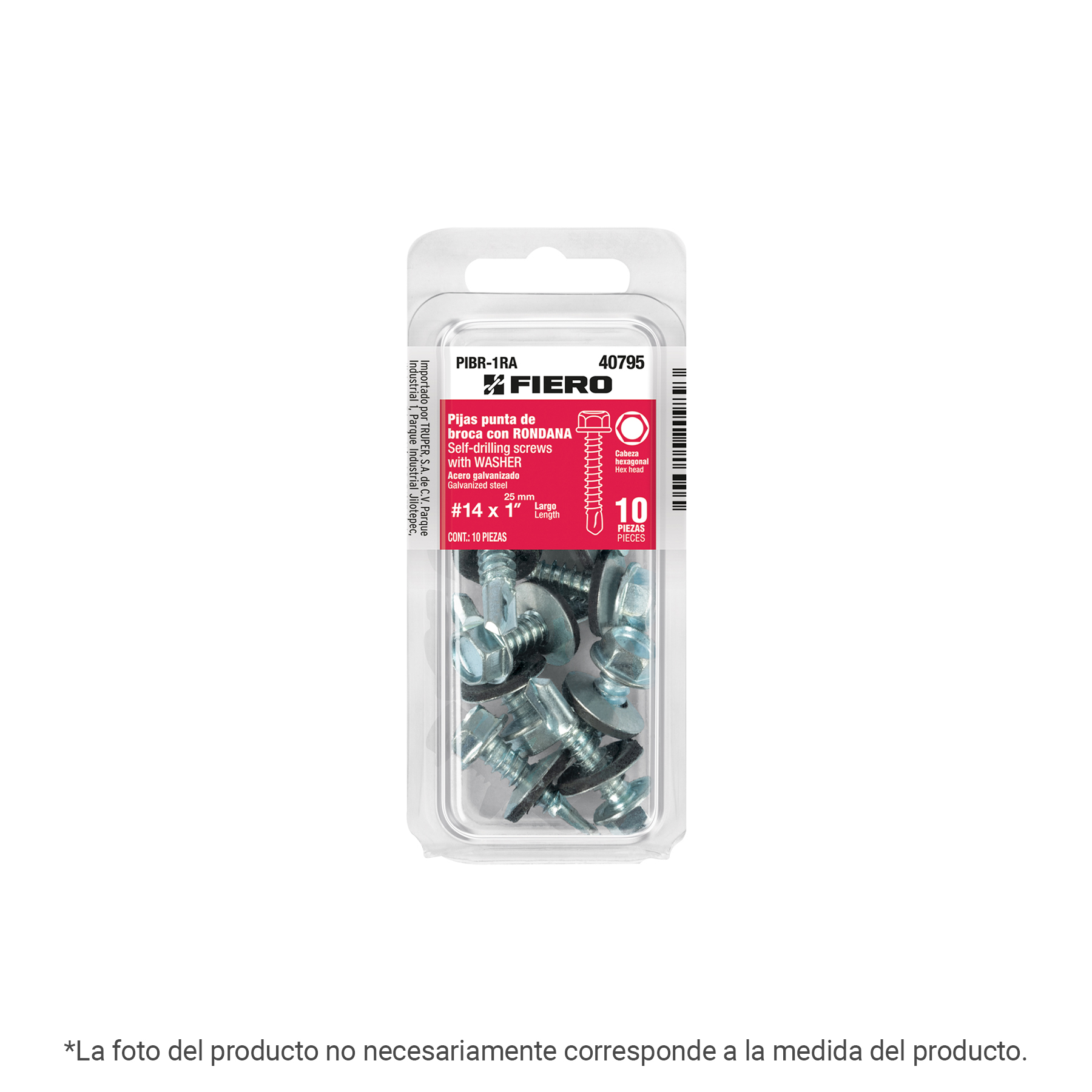 Clavo y pija de fijación, P B -3 4 A (19 mm) 12, Fiero (clave PIBR-3/4RA, código 40794)